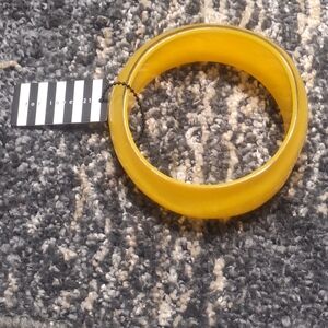 For Love 21 Yellow & Glitter Bangle Bracelet About 9"